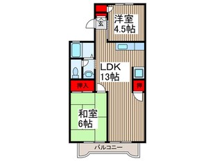 西野台ハイツの物件間取画像